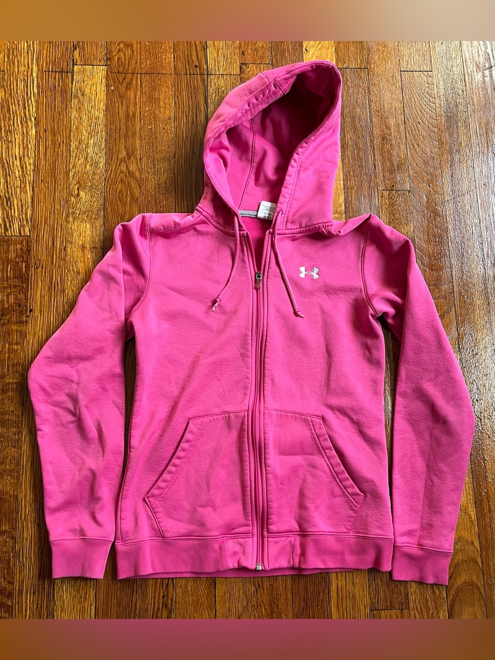 Pink Under Armour zip up sweater